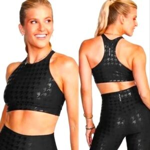 EUC! Worn Once Peloton Black Show Up Printed Set! Size Large